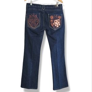 Vintage Y2K Mecca Jeans‎ Womens Size 11/12 Embroidered Stitch Pockets Streetwear